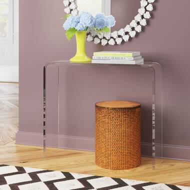 Slim acrylic console deals table